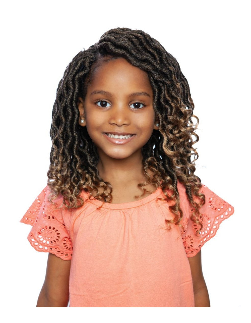 Afri Naptural Synthetic Kids Crochet Braid Kids Locs Nini Wavy Goddess Locs KLOC01 - Elevate Styles