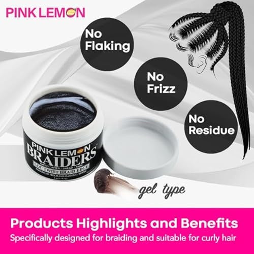 Pink Lemon Braiders Loc Twist Braid Edge – 5 oz - Elevate Styles