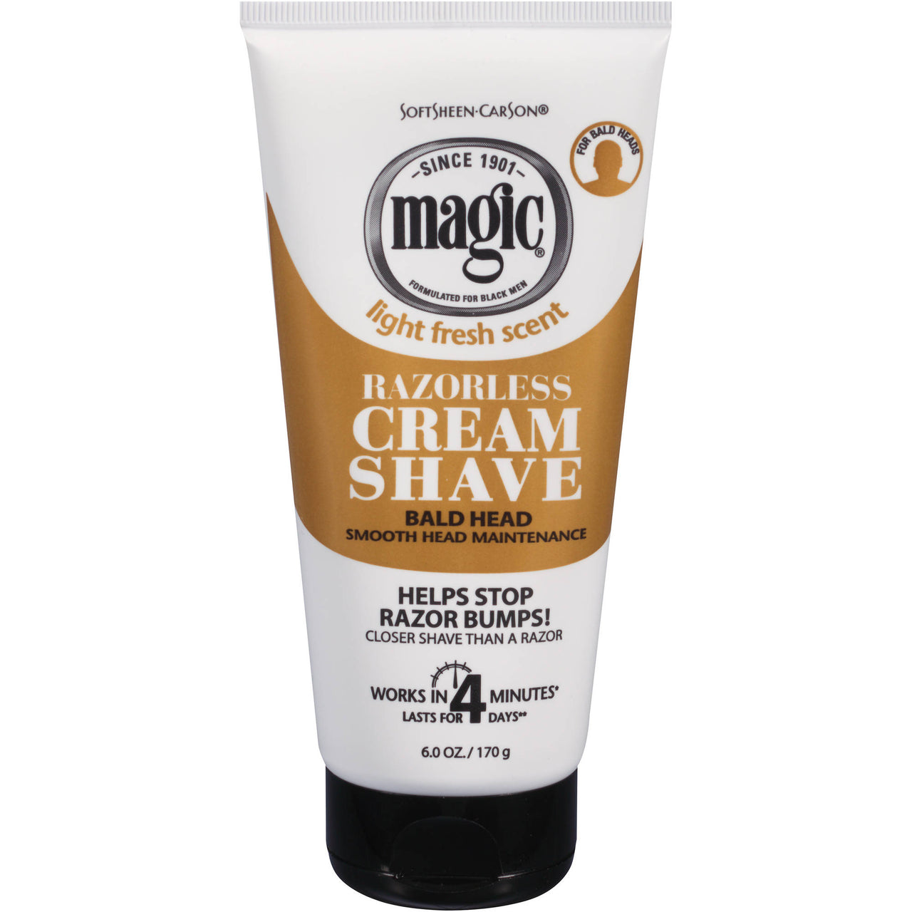 Magic Razorless Cream Shave – Bald Head (Light Fresh Scent) – 6 oz - Elevate Styles