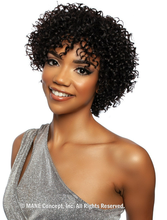 Mane Concept 100% Unprocessed Human Hair Full Wig 11A Springy Coil 8" TR1188 - Elevate Styles