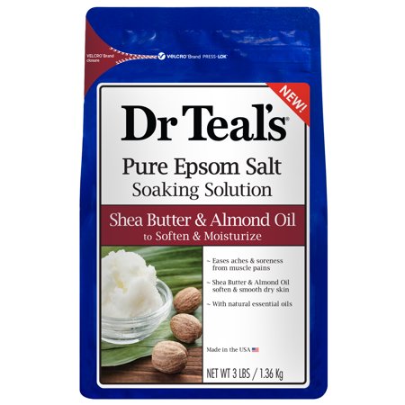Dr Teals Pure Epsom Salt Soaking Solution Shea Butter and Almond Oil 3 lb - Elevate Styles