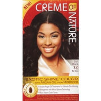 Thumbnail for Creme of Nature Exotic Shine Hair Color with Argan Oil - 3.0 Soft Black - Elevate Styles
