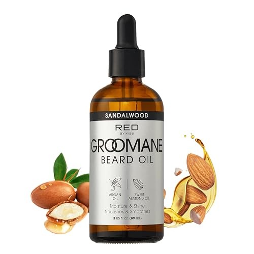 Red by Kiss Groomane Beard Oil – Sandalwood 3 Oz - Elevate Styles