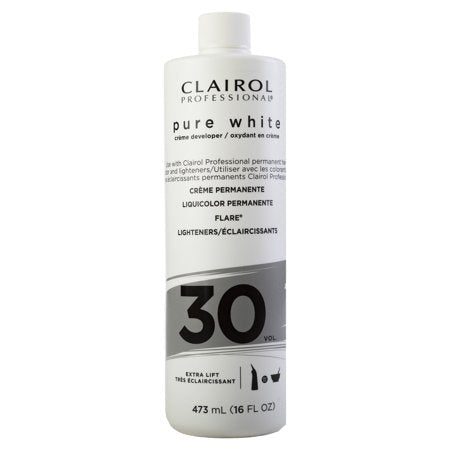 Clairol Professional Pure White 30 Volume Creme Developer – 16 fl oz - Elevate Styles