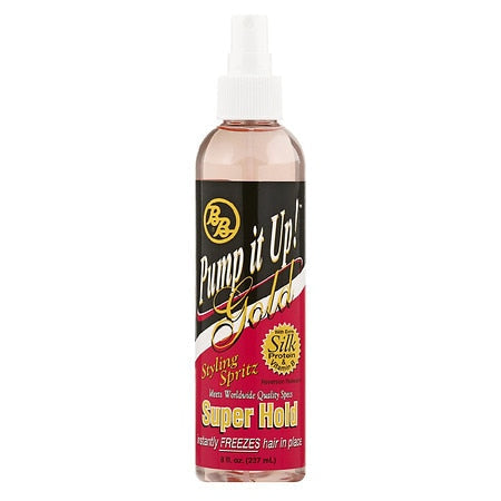 BB Pump It Up Gold Styling Spritz – Super Hold, 8 fl oz - Elevate Styles