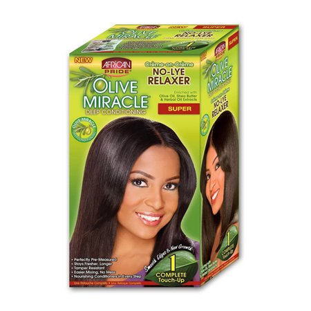 African Pride Olive Miracle No-Lye Relaxer Super - Complete Touch-Up - Elevate Styles