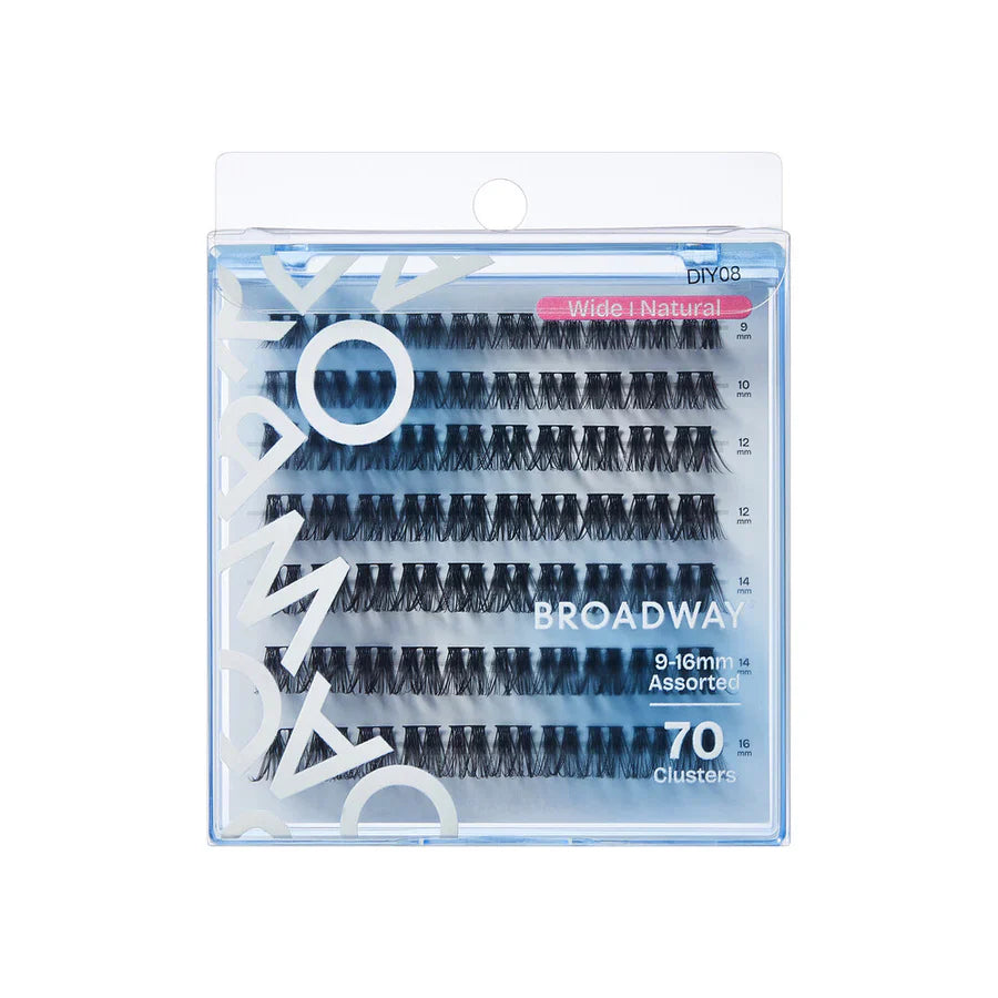 Broadway Natural DIY Cluster Lashes – Customizable Lash Extensions (70–140 pcs) – DIY08 - Elevate Styles