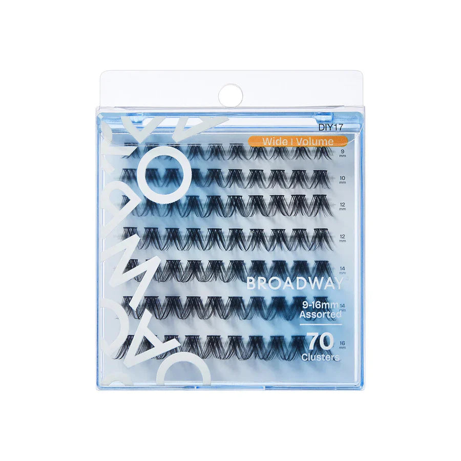 Broadway Wide Volume Lashes – DIY Customizable Extensions (70–140 pcs) – DIY17 - Elevate Styles