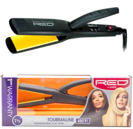 RED by Kiss 1½” Ceramic Tourmaline Flat Iron - Elevate Styles