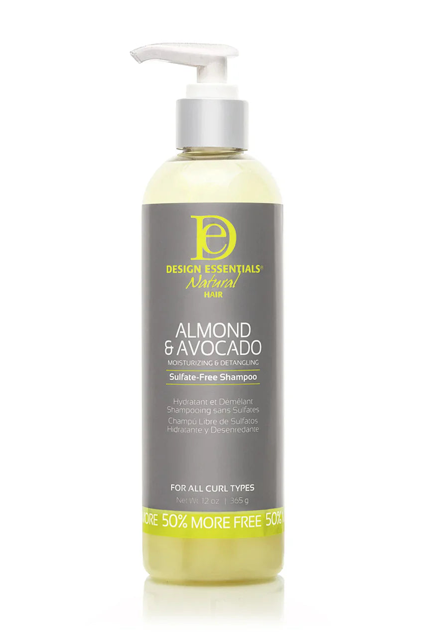 Design Essentials Almond & Avocado Moisturizing & Detangling Sulfate-Free Shampoo 12 oz - Elevate Styles