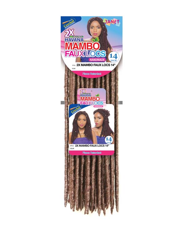 Janet Synthetic Hair Crochet Braids 2X Havana Mambo Faux Locs 14" - Elevate Styles
