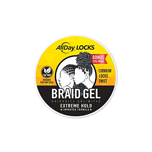 Hairobics Unlimited Braid Gel – Extreme Hold for Cornrows, Locks & Twists, 5 fl oz - Elevate Styles
