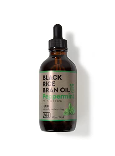 Black Rice Bran Oil Peppermint Hair Moisturizing Oil 4 Oz - Elevate Styles