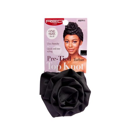 RED by Kiss Pre-Tied Turban Top Knot – Black (HSFP11) - Elevate Styles