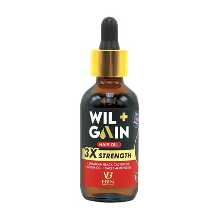 Ebin Wil + Gain Hair Oil – 3X Strength with Jamaican Black Castor Oil – 2 oz - Elevate Styles