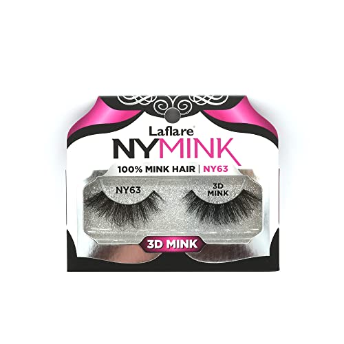 Laflare NYMink 3D Mink Lashes – NY63 - Elevate Styles