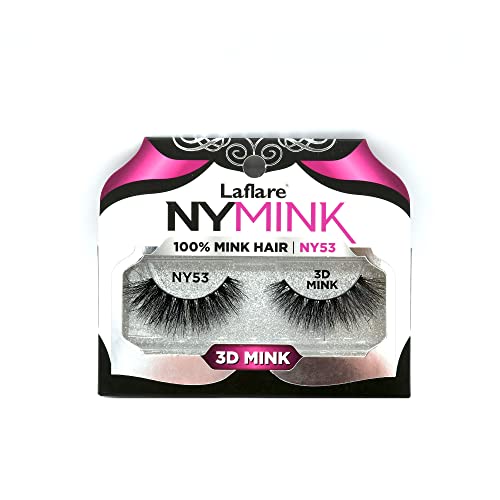 Laflare NYMink 3D Mink Lashes – NY53 - Elevate Styles