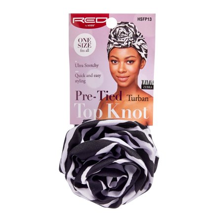 RED by Kiss Pre-Tied Turban Top Knot – Zebra Print (HSFP13) - Elevate Styles