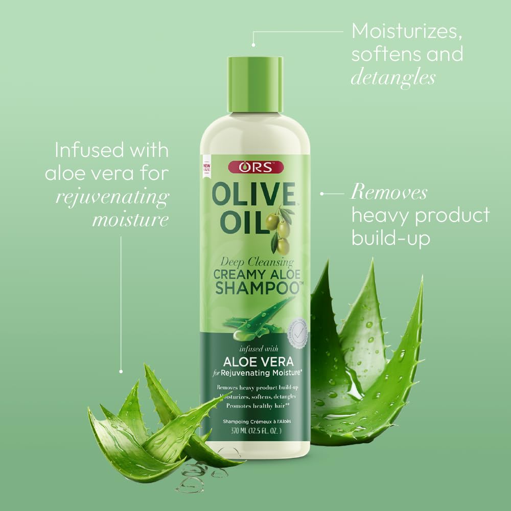 ORS Olive Oil Deep Cleansing Creamy Aloe Shampoo 12.5 fl. oz. - Elevate Styles