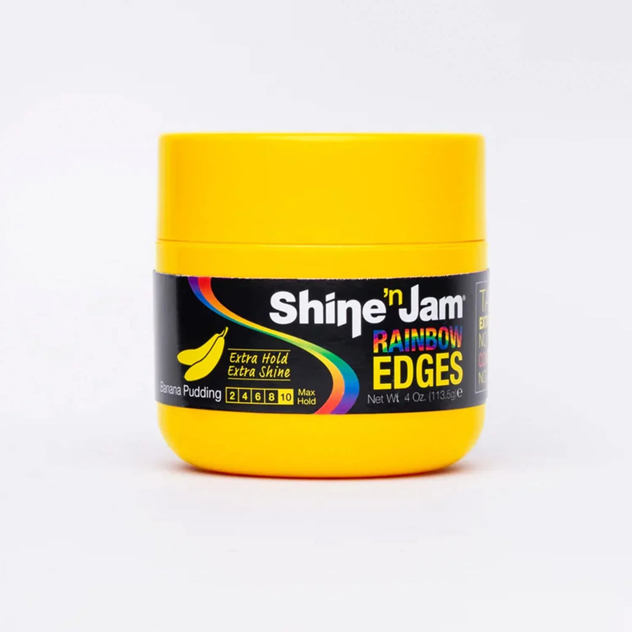 Shine 'n Jam Rainbow Edges Banana Pudding – Extra Hold & Shine, 4 oz - Elevate Styles