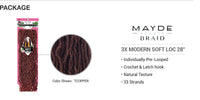 Thumbnail for Mayde Beauty Braid 3X Modern Soft Loc 28 Crochet Locs Natural Texture - Elevate Styles