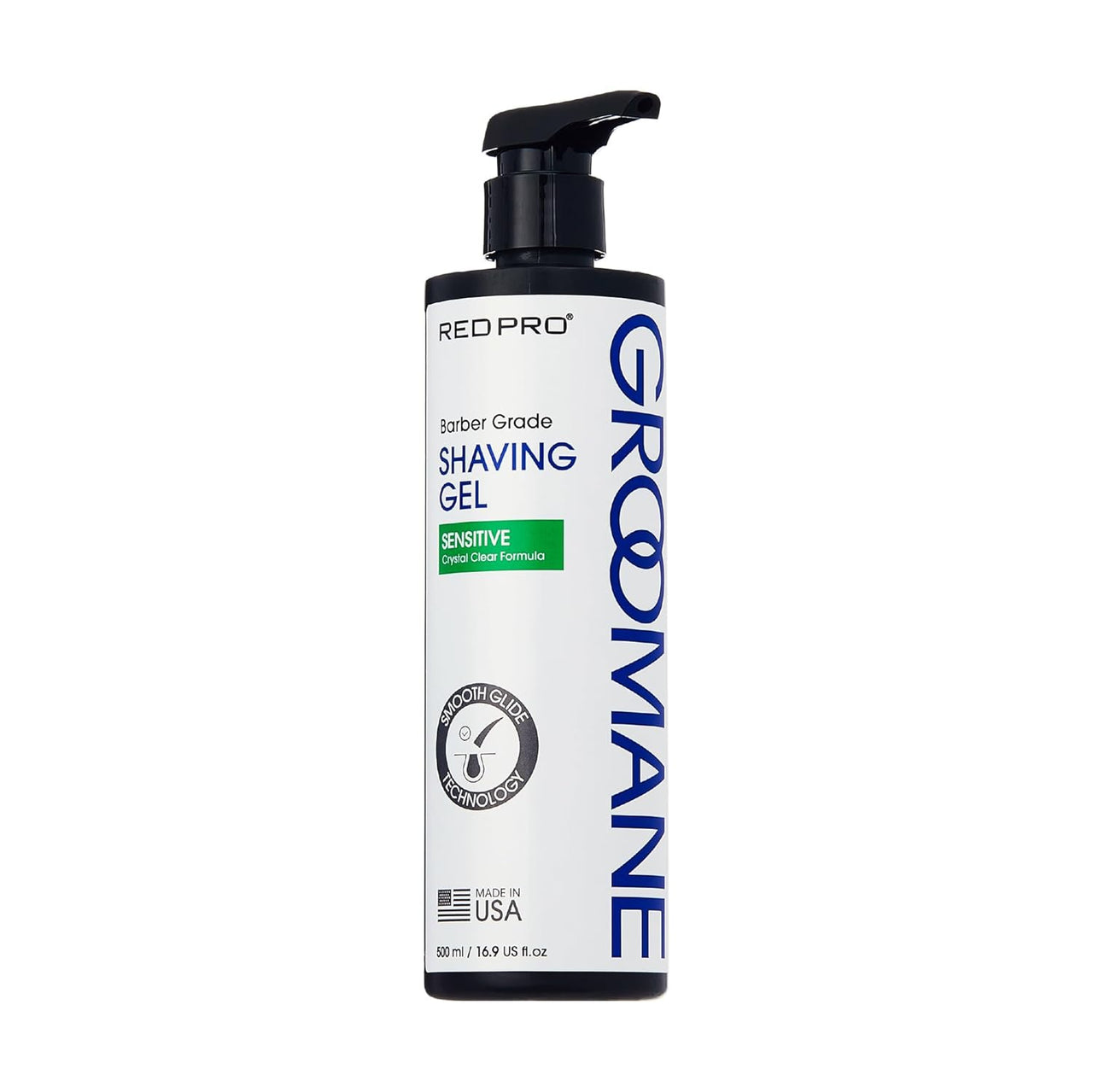 Red Pro Groomane Barber Grade Shaving Gel Sensitive 16.9 fl. oz. - Elevate Styles