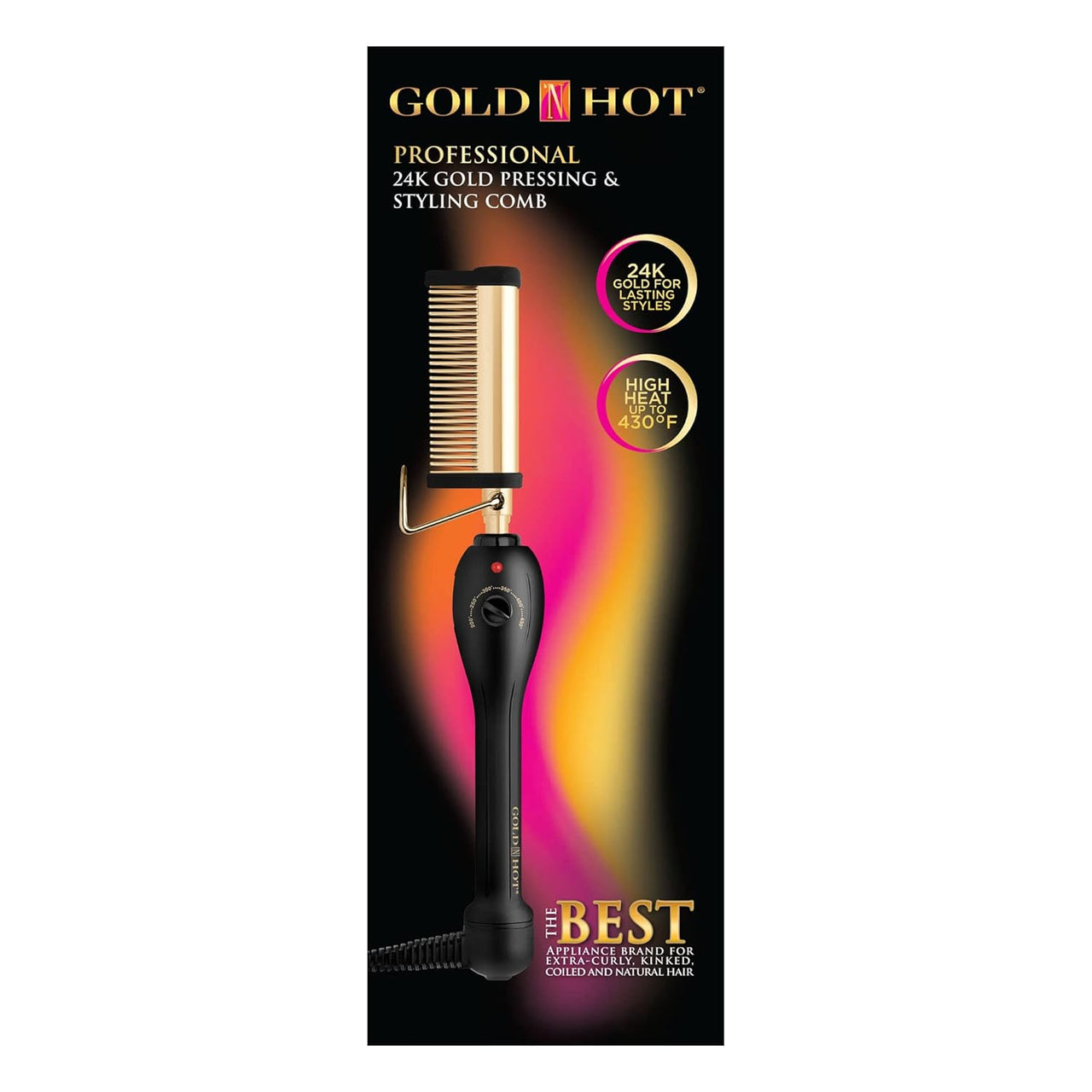 Gold 'N Hot 24K Gold Pressing & Styling Comb - Elevate Styles