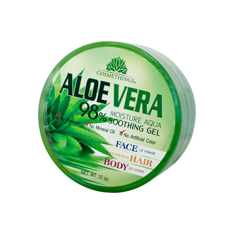 Cosmethings Aloe Vera 98% Moisture Aqua Soothing Gel 10oz - Elevate Styles