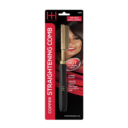 Hot and Hotter Copper Straightening Comb Fine Teeth 5505 - Elevate Styles
