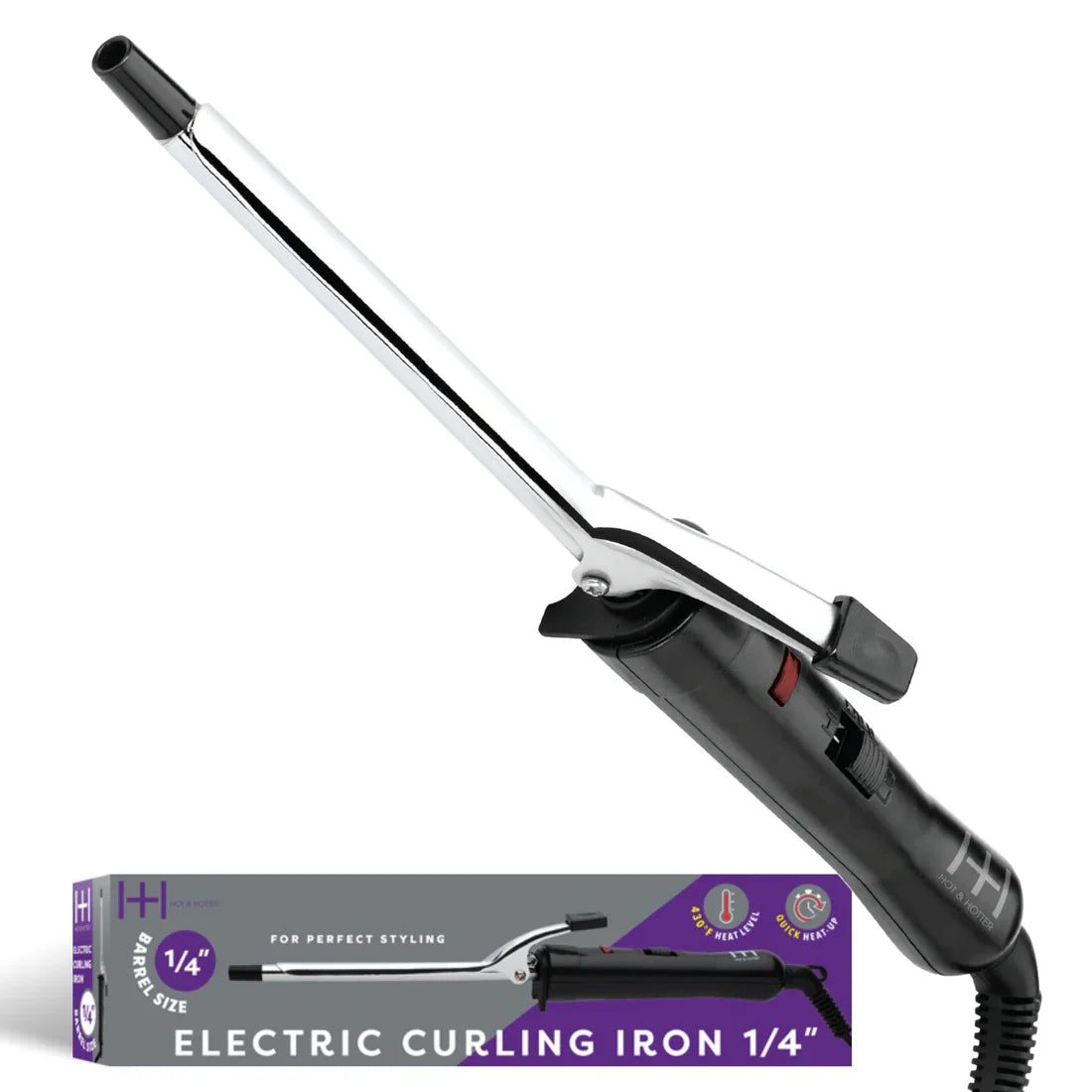 Hot & Hotter Electric Curling Iron - 1/4"