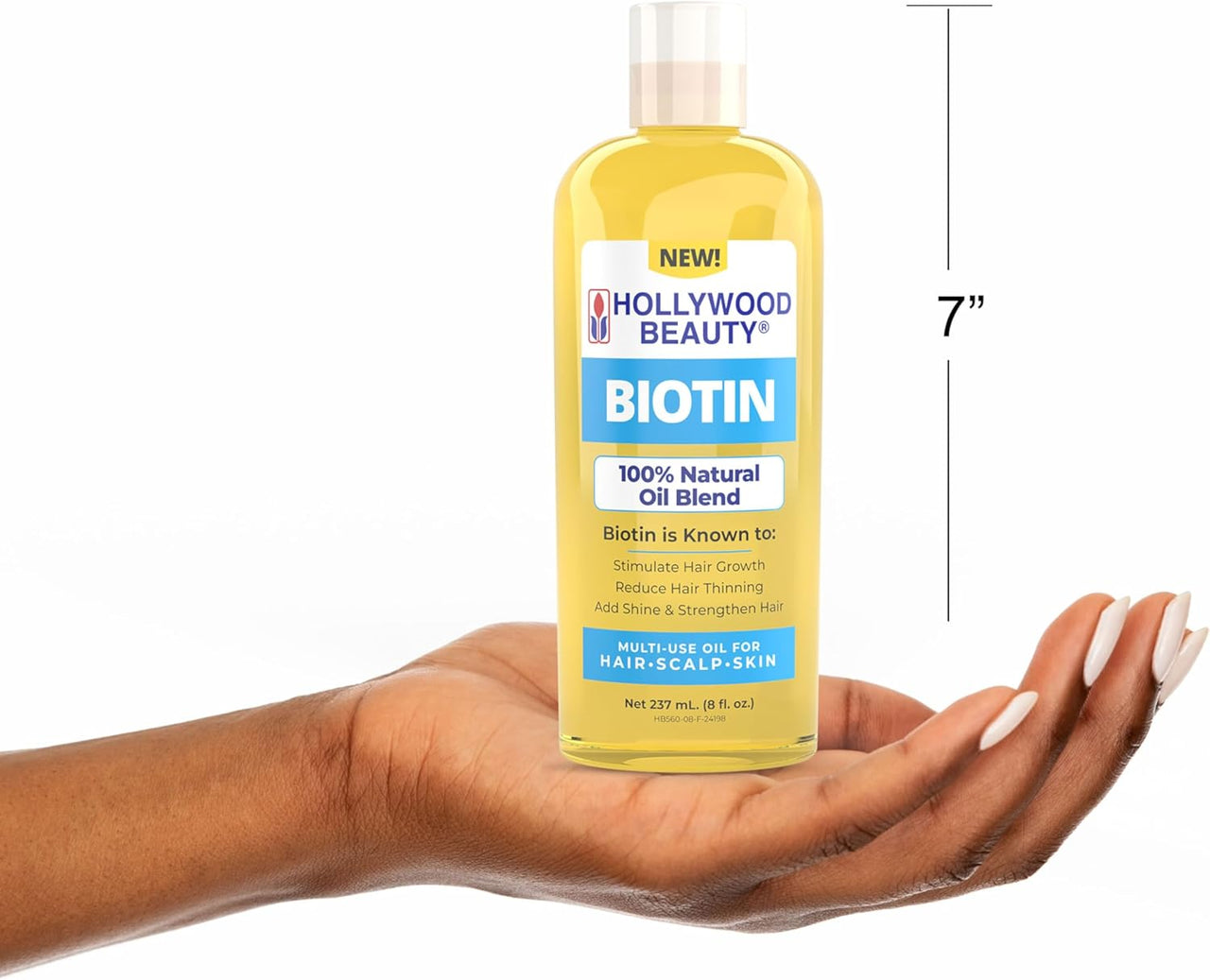 Hollywood Beauty Biotin 100% Natural Oil Blend 8 oz - Elevate Styles