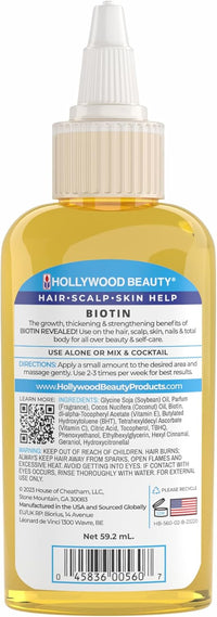 Thumbnail for Hollywood Beauty Biotin 100% Natural Oil Blend 2 Oz - Elevate Styles
