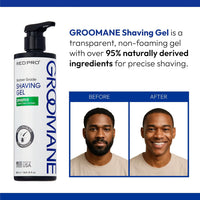 Thumbnail for Red Pro Groomane Barber Grade Shaving Gel Sensitive 16.9 fl. oz. - Elevate Styles