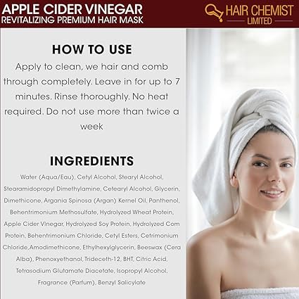 Hair Chemist Apple Cider Vinegar Revitalizing Premium Hair Mask 12 oz - Elevate Styles