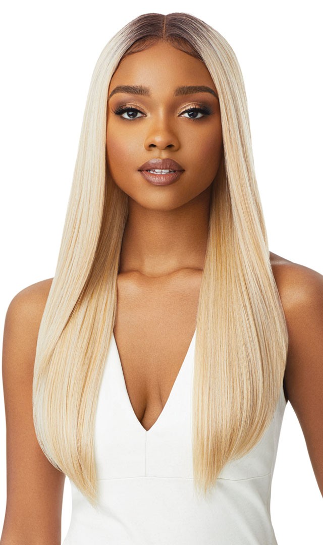 Outre Synthetic Sleek Lay Part HD Transparent Lace Front Wig Chanelle - Elevate Styles