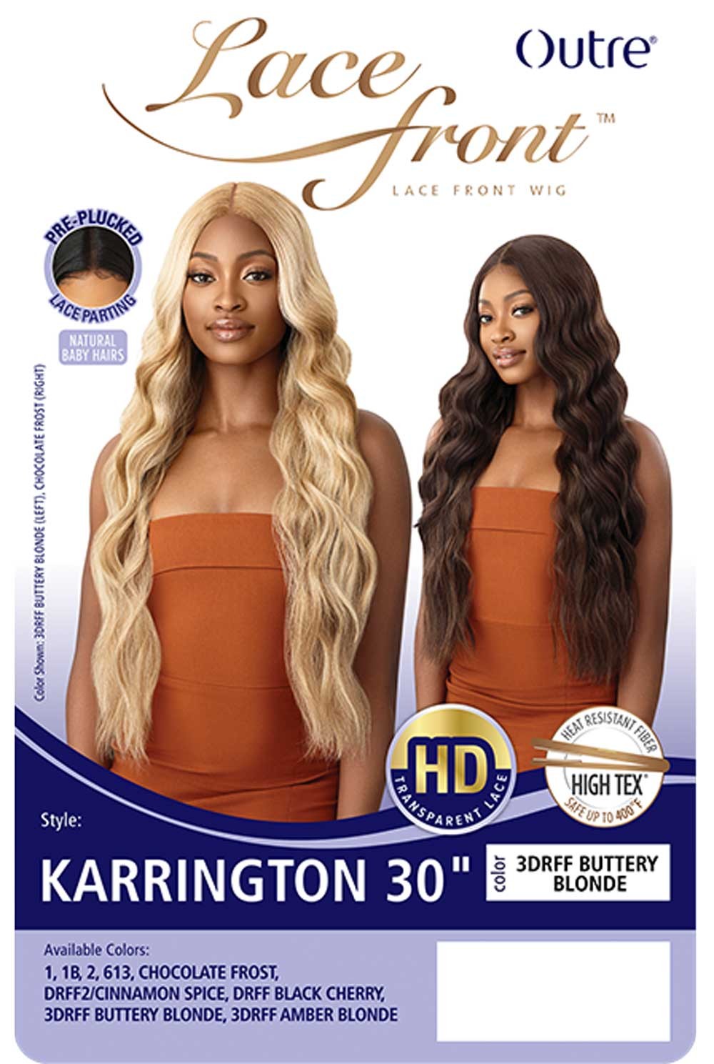 Outre Synthetic LONG WAVY HD Transparent Lace Front Wig Karrington 30" - Elevate Styles