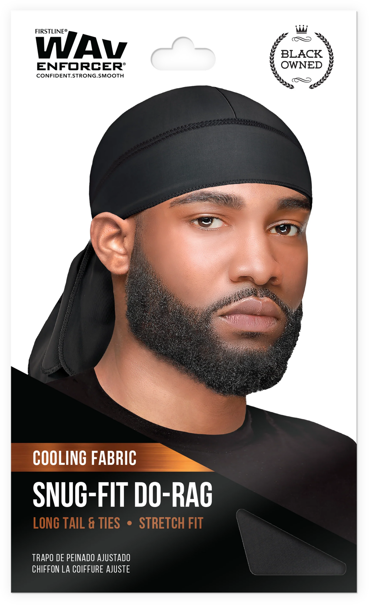 Firstline Men's WavEnforcer Snug Fit DuRag – Black 106 - Elevate Styles