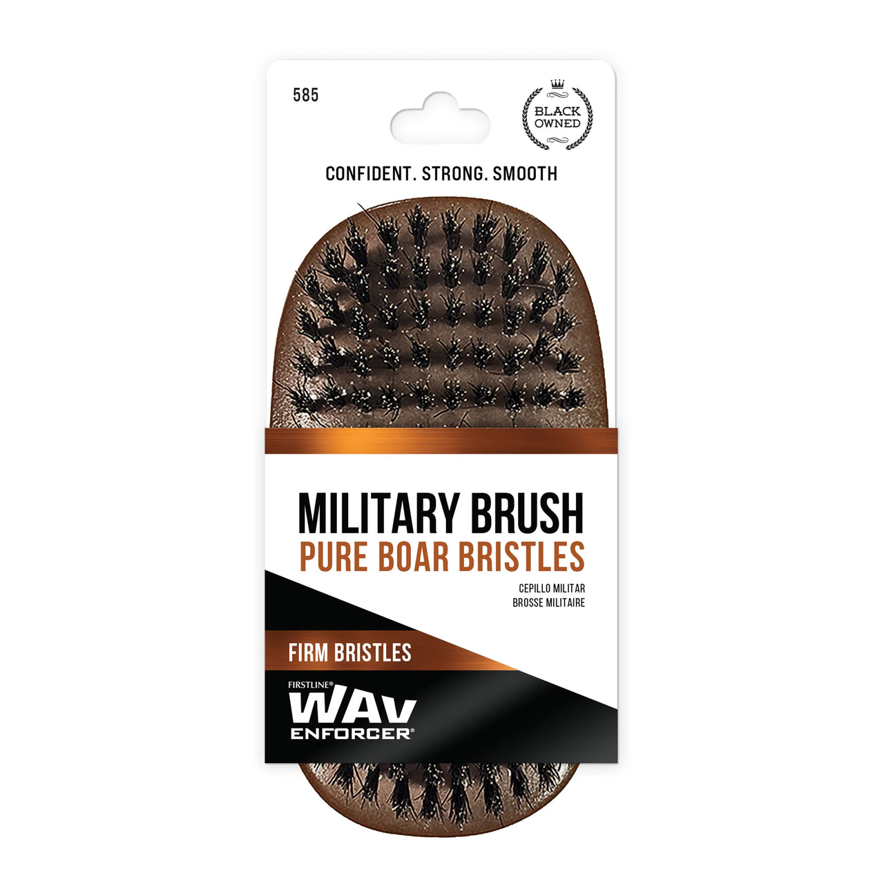 WavEnforcer Military Brush Pure Boar Bristles Firm 585 - Elevate Styles