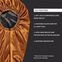 Thumbnail for RED by Kiss Adjustable Ultra Silky Satin Bonnet Braid Brown (HQ223)