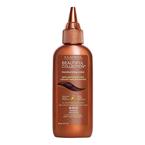 Clairol Professional Beautiful Collection Moisturizing Color – B40W Amethyst – 6 oz - Elevate Styles