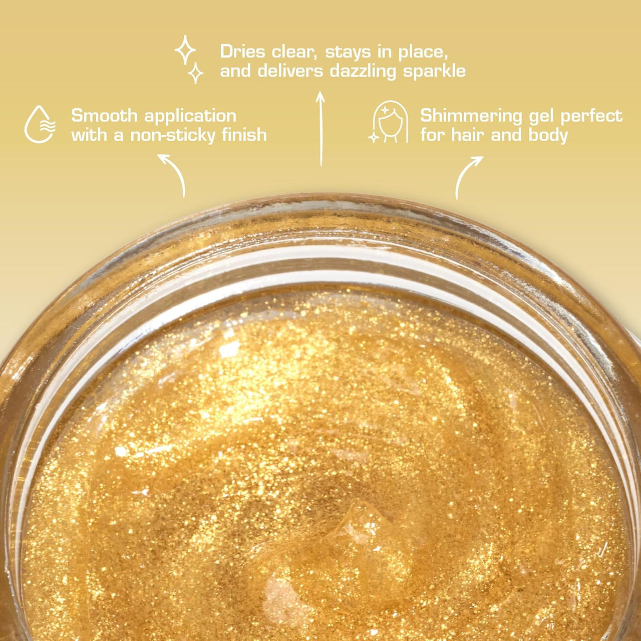 Kiss Tintation Glitter Gel Gold 1.01 oz. - Elevate Styles