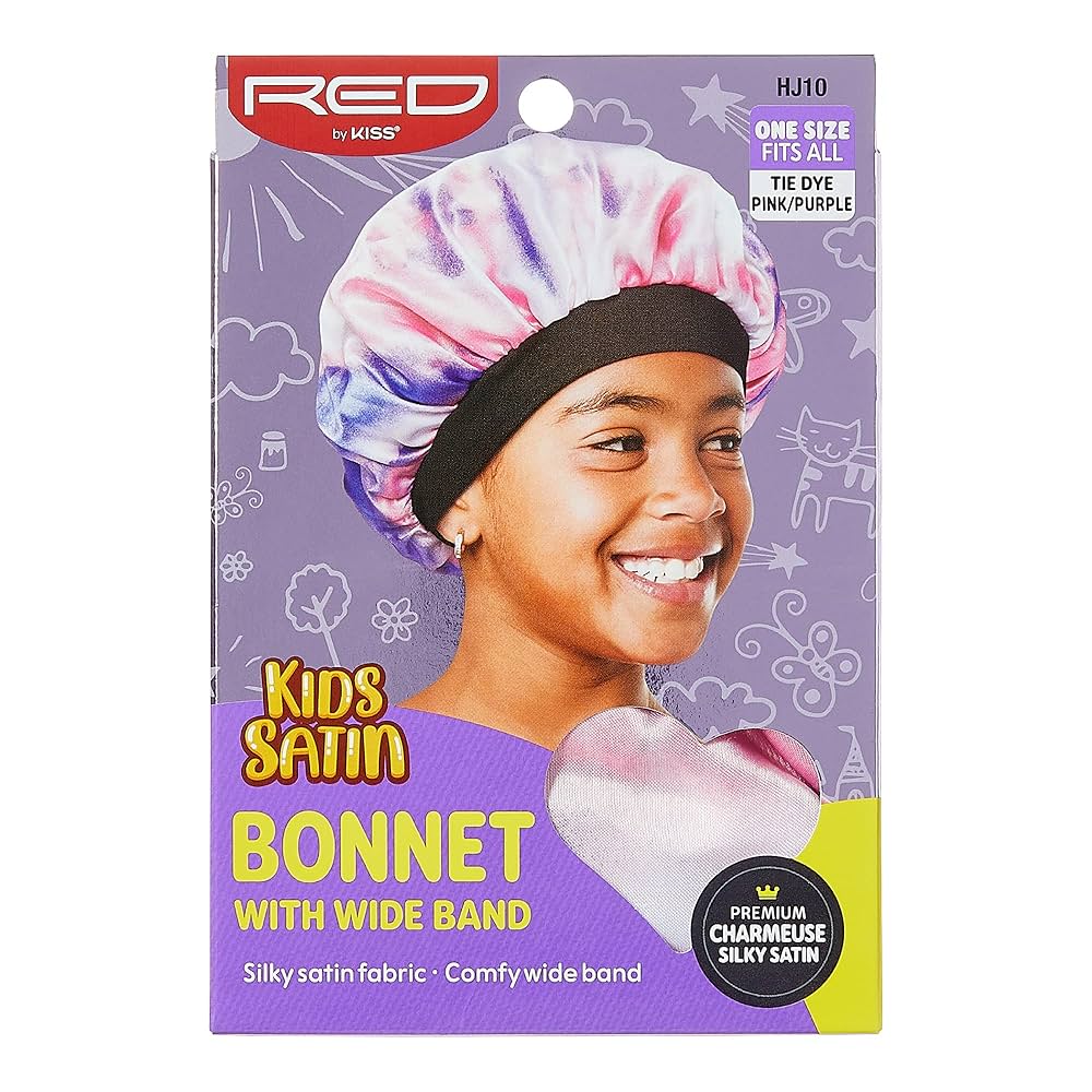 Red by Kiss Kids Satin Bonnet with Wide Band – Assorted (HJ10) - Elevate Styles