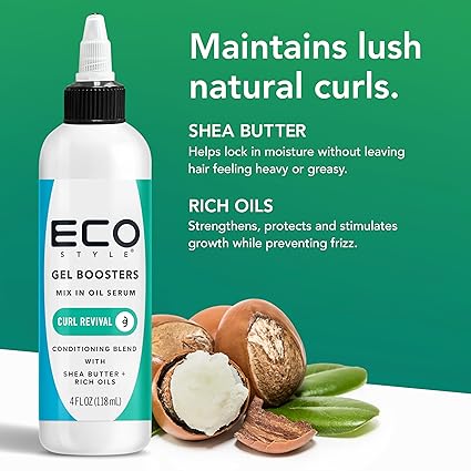 Eco Style Gel Boosters Curl Revival Mix In Oil Serum 4 fl. oz. - Elevate Styles