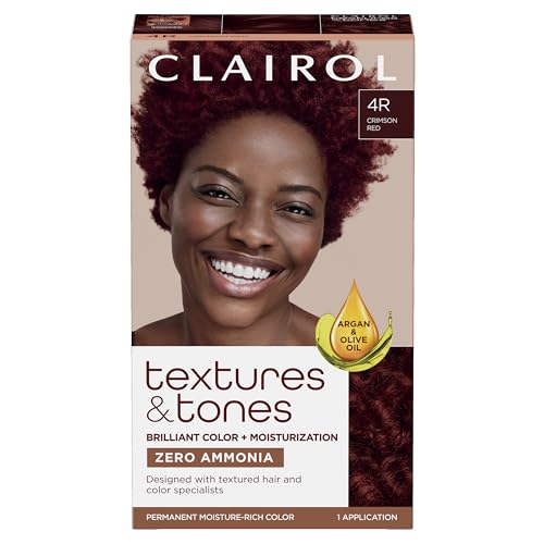 Clairol Textures & Tones Permanent Hair Color 4R Crimson Red – Zero Ammonia - Elevate Styles