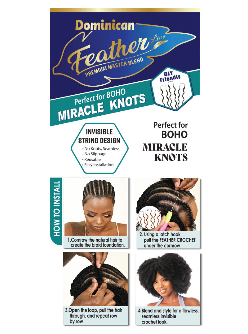 Bijoux Dominican Feather Line Hawaiian 14" Miracle Knots - Elevate Styles
