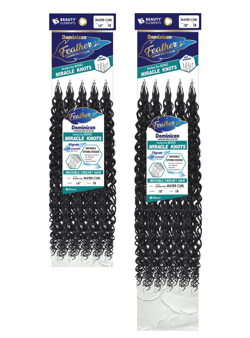 Beauty Elements Dominican Feather Line Water Curl 14" - Elevate Styles