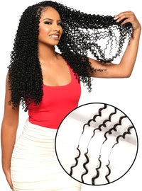 Thumbnail for Bijoux Dominican Feather Lite Miracle Knots Invisible Crochet Hair Water Curl 18 - Elevate Styles