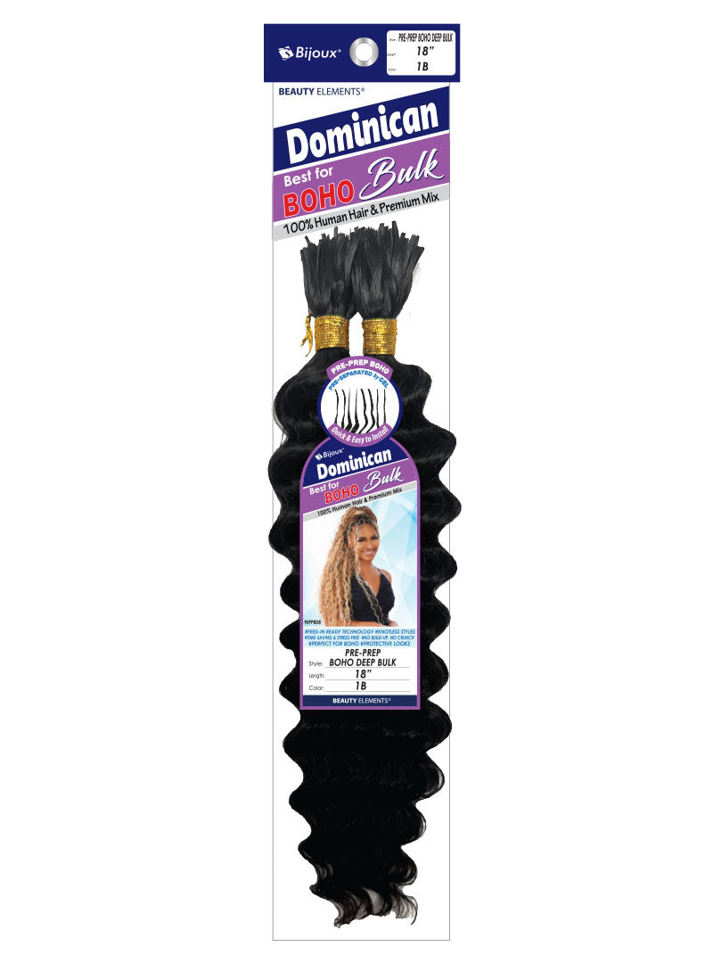 Bijoux Dominican Boho Bulk Pre Prep Braiding Hair 18" - Elevate Styles