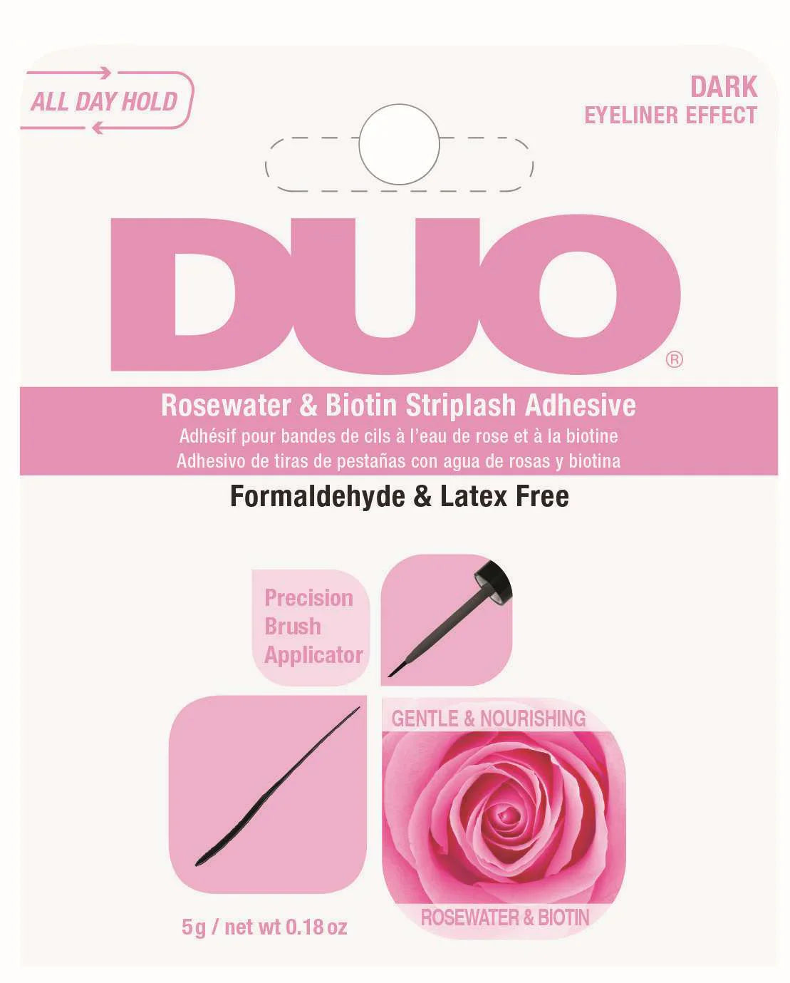 DUO Rosewater And Biotin Striplash Adhesive Dark 0.18 oz - Elevate Styles