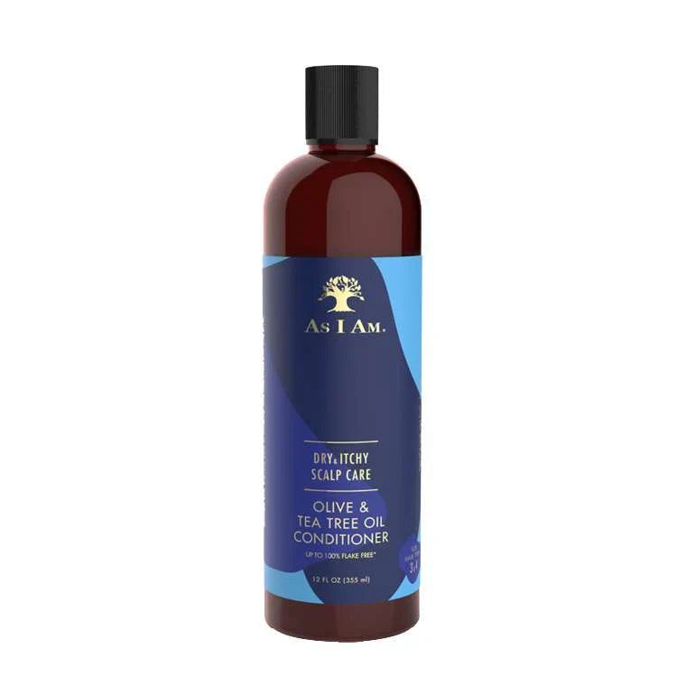 As I Am Dry & Itchy Scalp Care Olive & Tea Tree Oil Conditioner – 12 oz - Elevate Styles